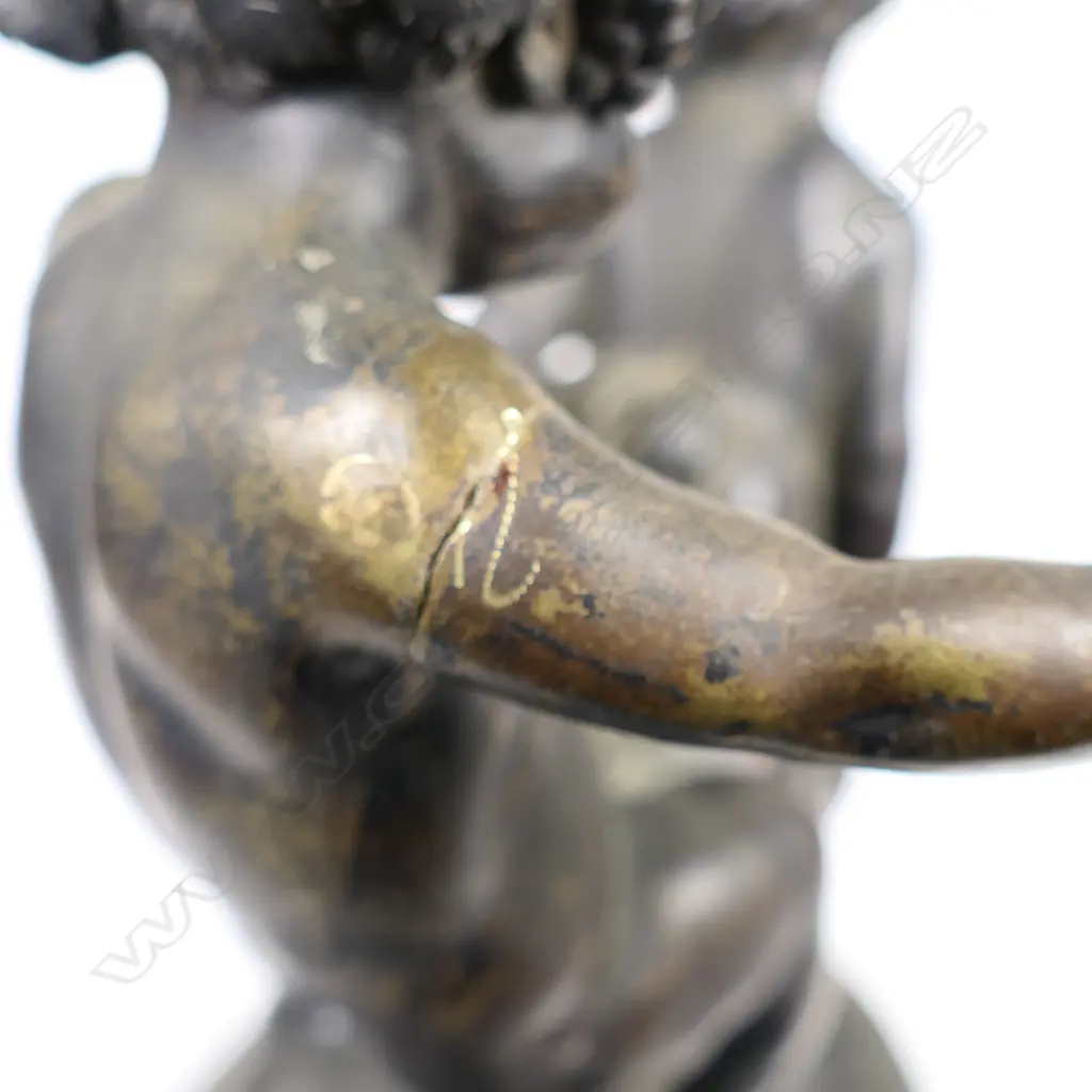 A 19th century bronze figural group of putti after Claude Michel Clodion (French, 1738-1814), Image 1++