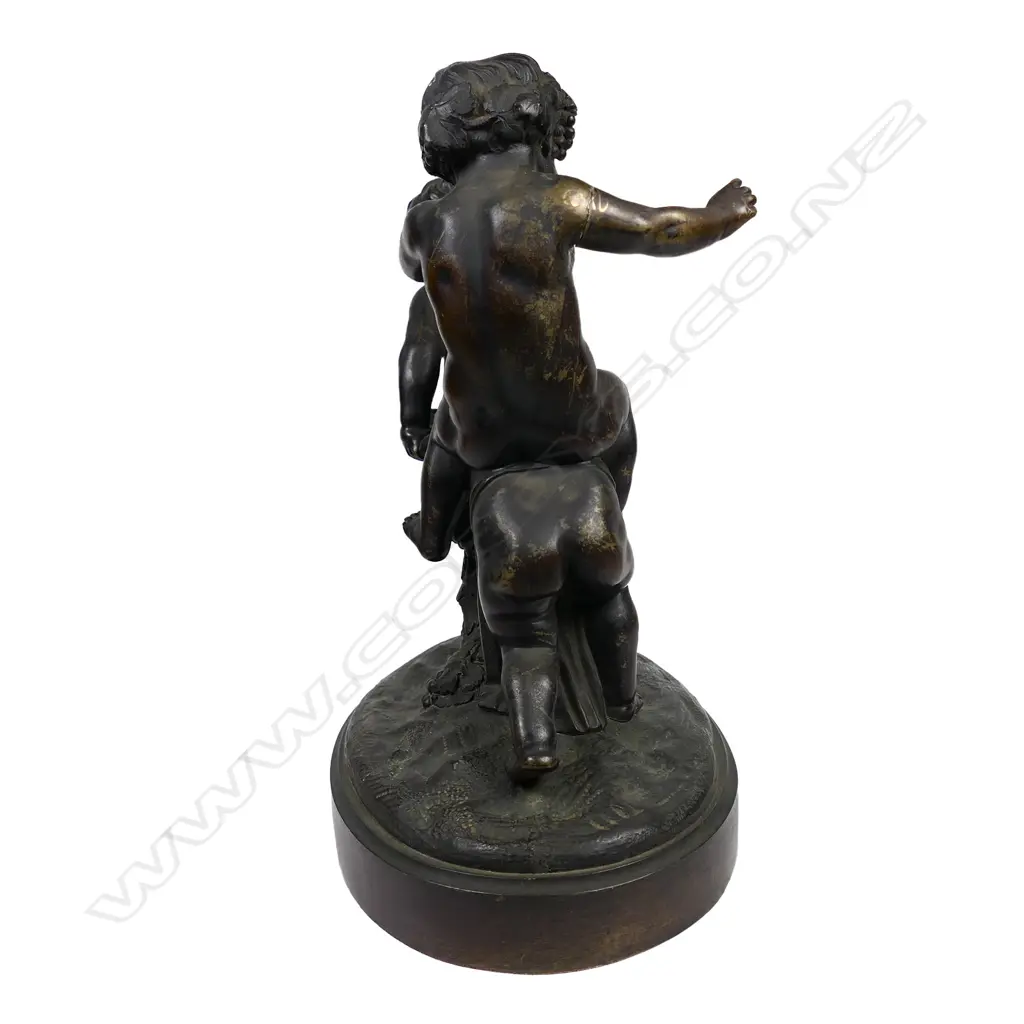 A 19th century bronze figural group of putti after Claude Michel Clodion (French, 1738-1814), Image 1++