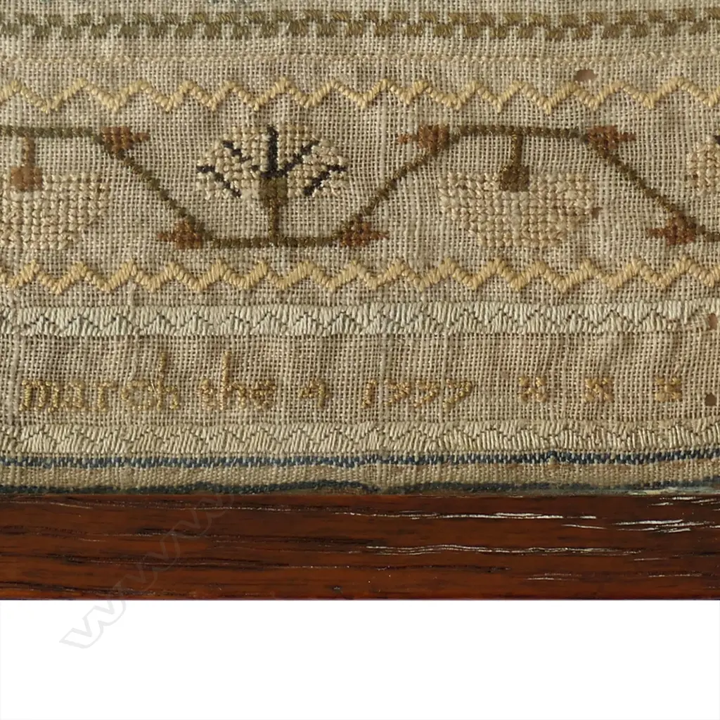 A Georgian alphabet sampler dated 1777, Image 1++