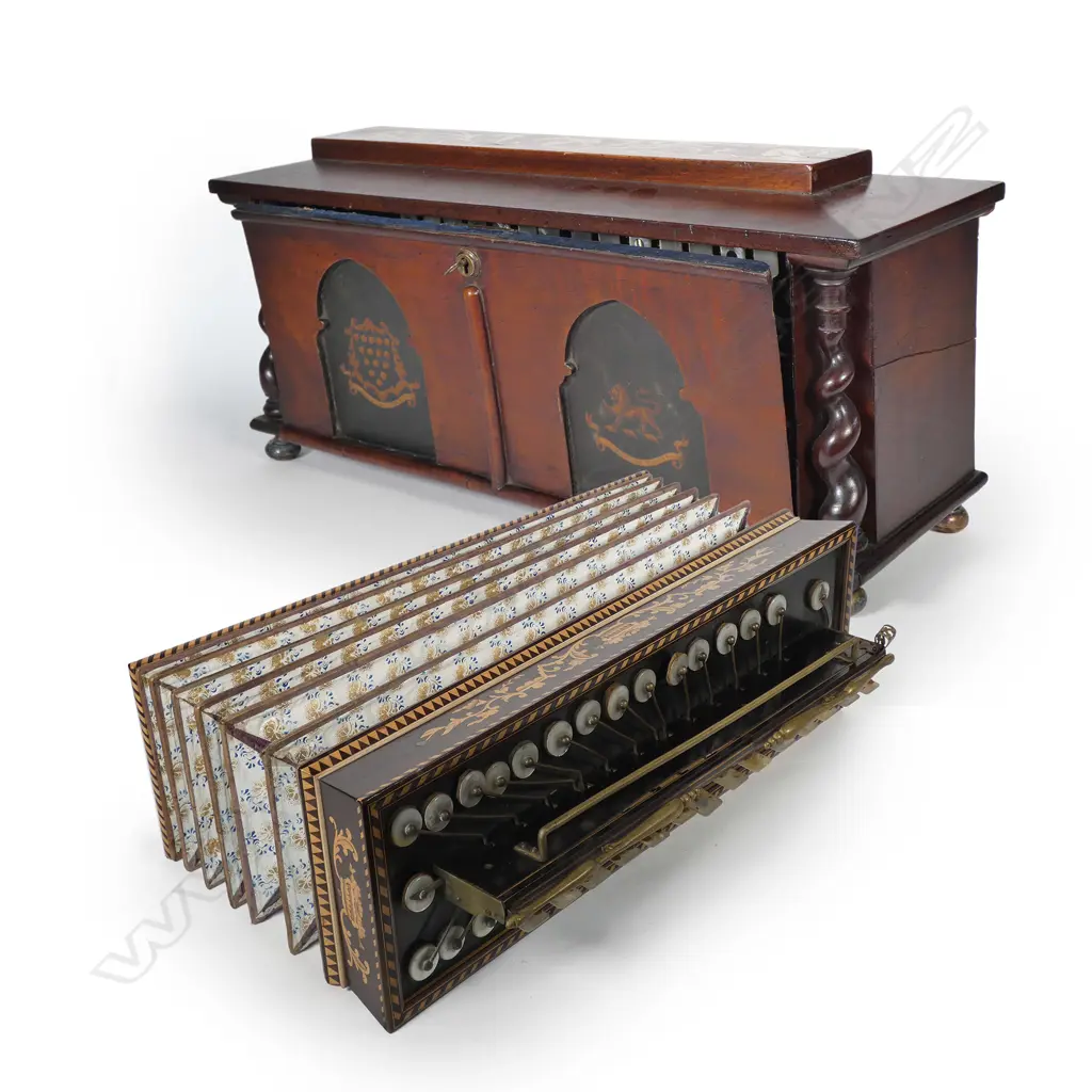 A mid-19thC Flutina organ/accordion by Busson of Paris, c.1845, Image 1++