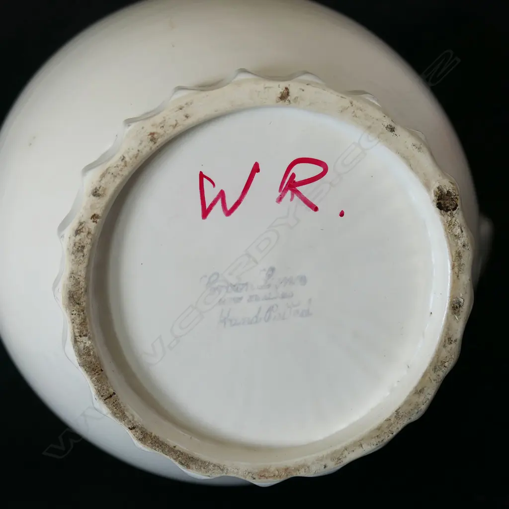 A rare hand potted white Crown Lynn jug, Image 1++
