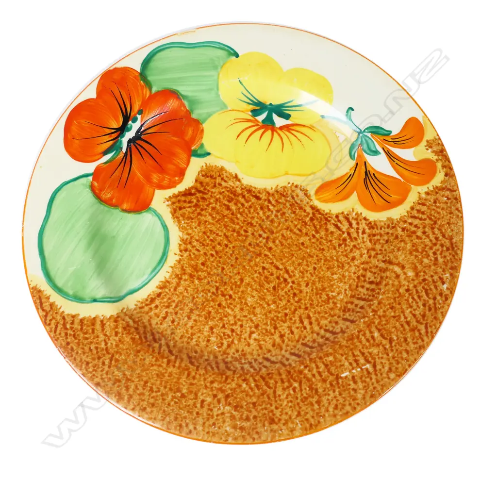 A Clarice Cliff Bizarre 'Nasturtium' part tea set, Image 1++