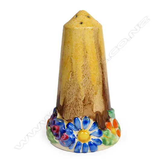 A Clarice Cliff Bizarre 'My Graden' sifter,