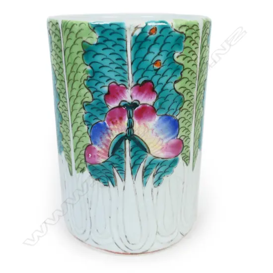 An old Chinese porcelain brush pot,
