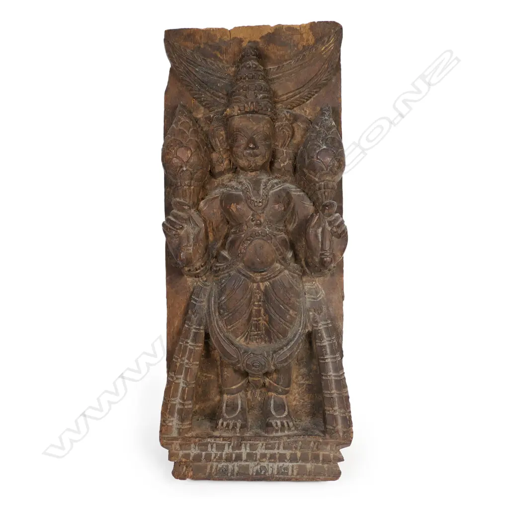 An old carved wood Indo Indian goddess, Image 1++