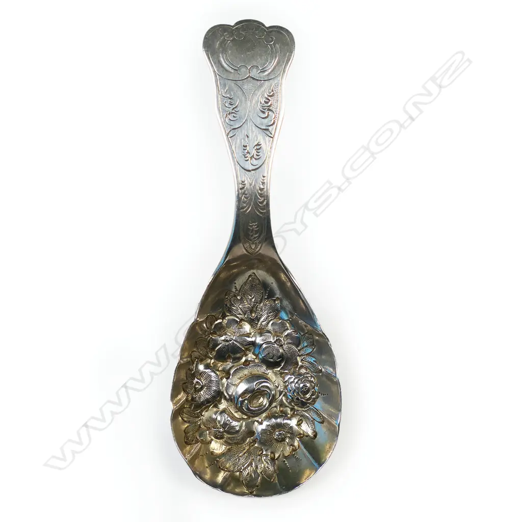 Victorian silver caddy spoon, Image 1++