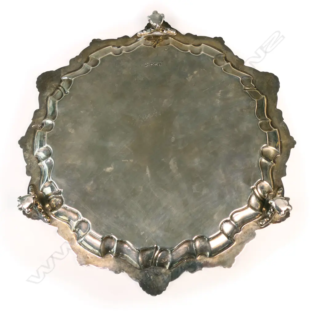 An early 1900s silver salver, Image 1++