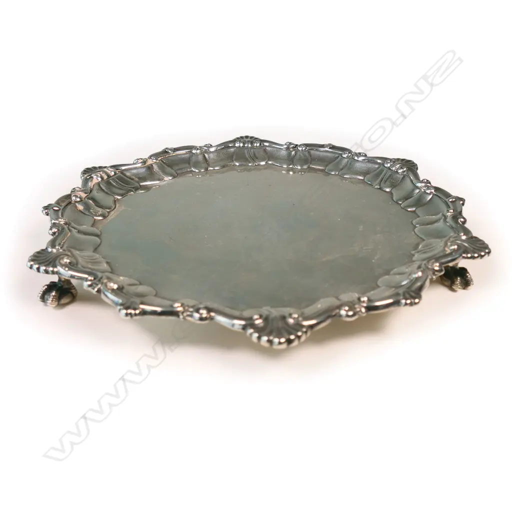 An early 1900s silver salver, Image 1++