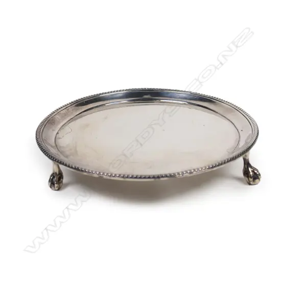A George III silver waiter,
