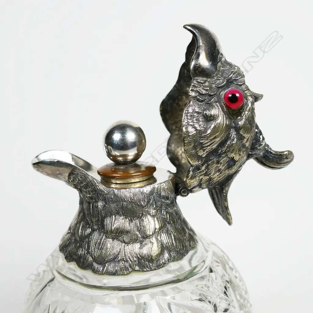 A bachelor’s silver plate and crystal whisky decanter, Image 1++