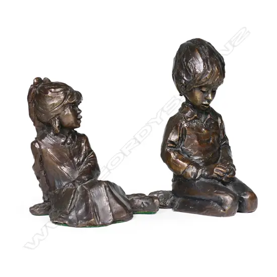 A pair of Ken Kendall bronze figures,