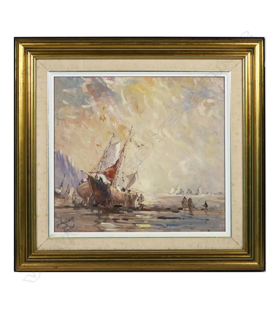 John Haley (UK/NZ 1888-1954) Shipwreck on coast, Image 1++