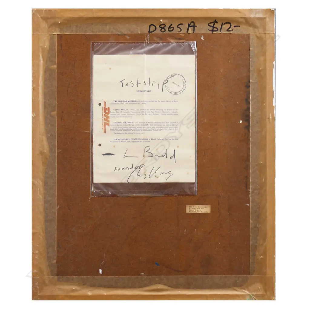 Lionel Budd/et al (NZ working 2000-) 'Test Strip', Image 1++