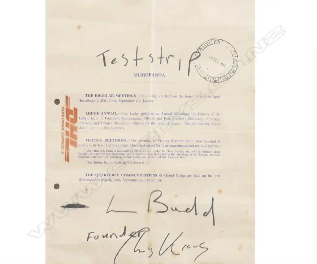 Lionel Budd/et al (NZ working 2000-) 'Test Strip', Image 1++