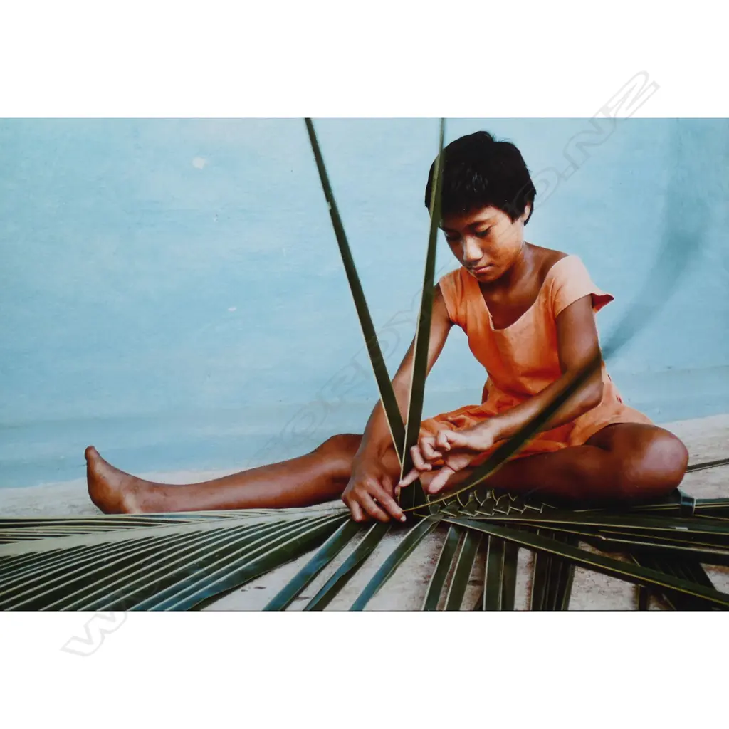 GLEN JOWITT 'NIUEAN COCONUT FROND WEAVING' AVATELE Image 1++