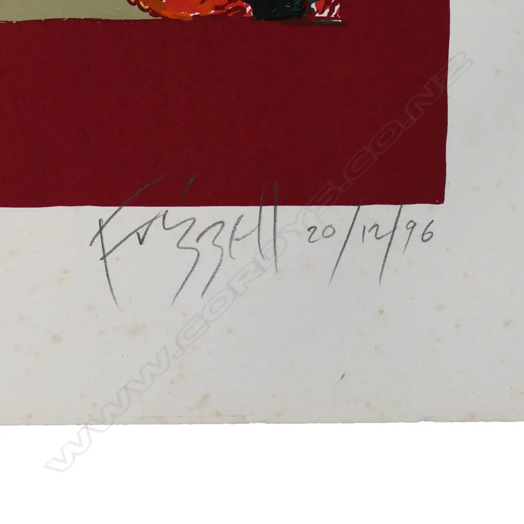 Dick Frizzell (1943-) 'Greetings from Auckland New Zealand Rangitoto Island', Image 1++