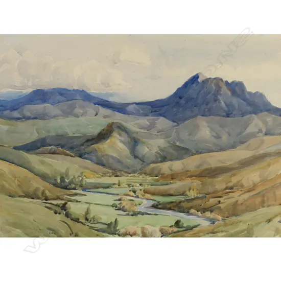 Peggy Spicer (1908-1984) untitled extensive valley scene,