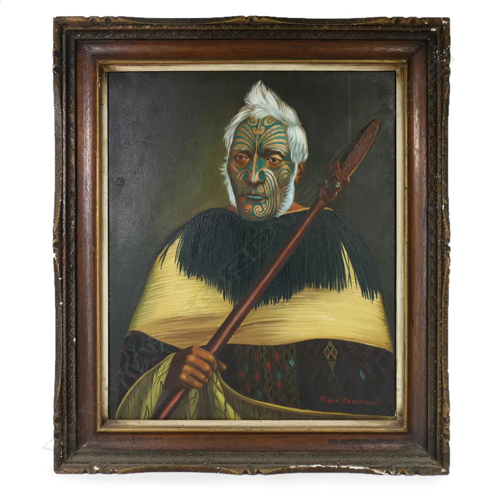 ROGER BODOTA, 'ANEHANA', OIL ON CANVAS, AFTER GOTTFRIED LINDAUER, SIGNED. 600 x 490mm Image 1++