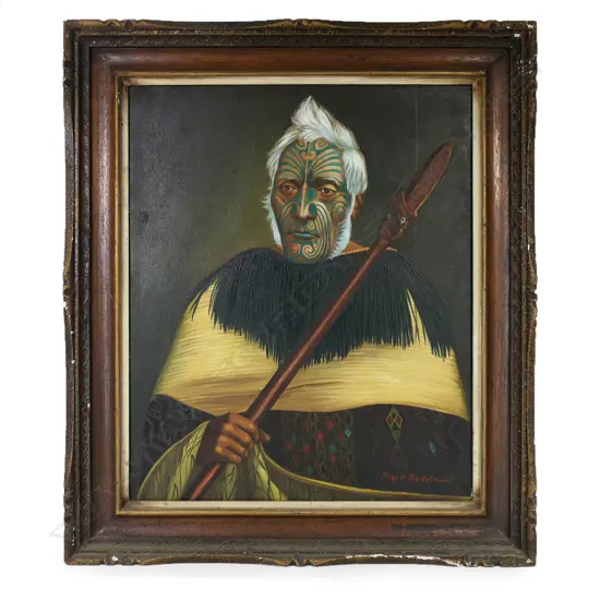 ROGER BODOTA, 'ANEHANA', OIL ON CANVAS, AFTER GOTTFRIED LINDAUER, SIGNED. 600 x 490mm