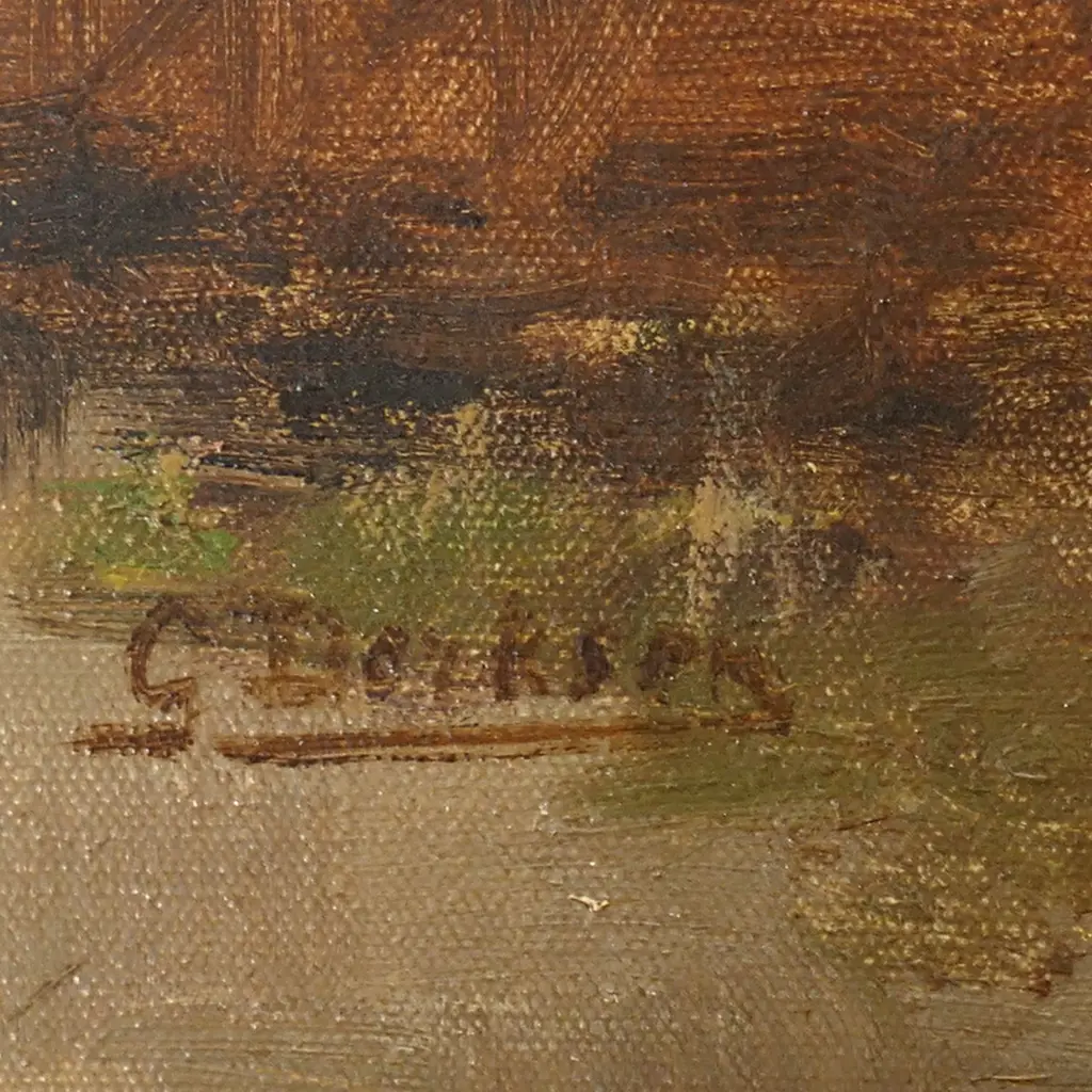 Gijsbertus Derksen (Netherlands 1870-1920), Wetland landscape, Image 1++