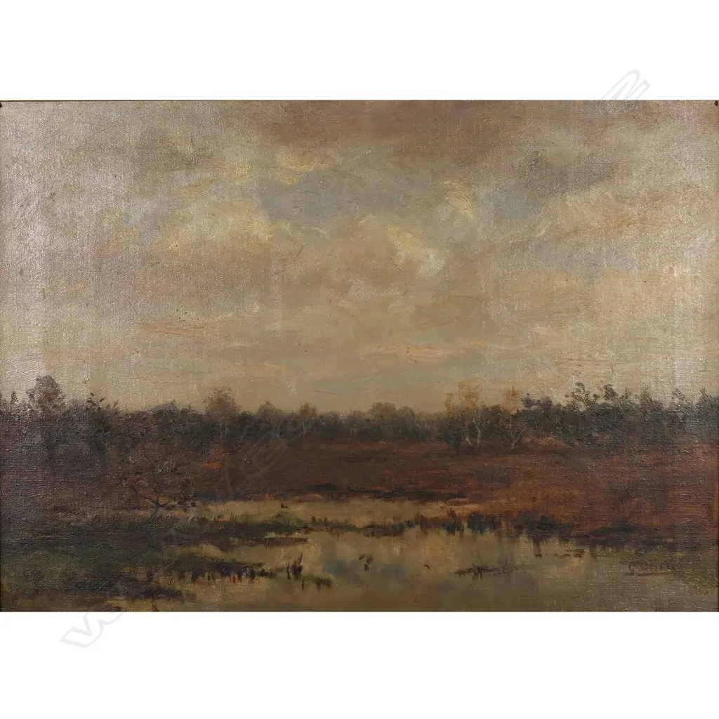 Gijsbertus Derksen (Netherlands 1870-1920), Wetland landscape, Image 1++