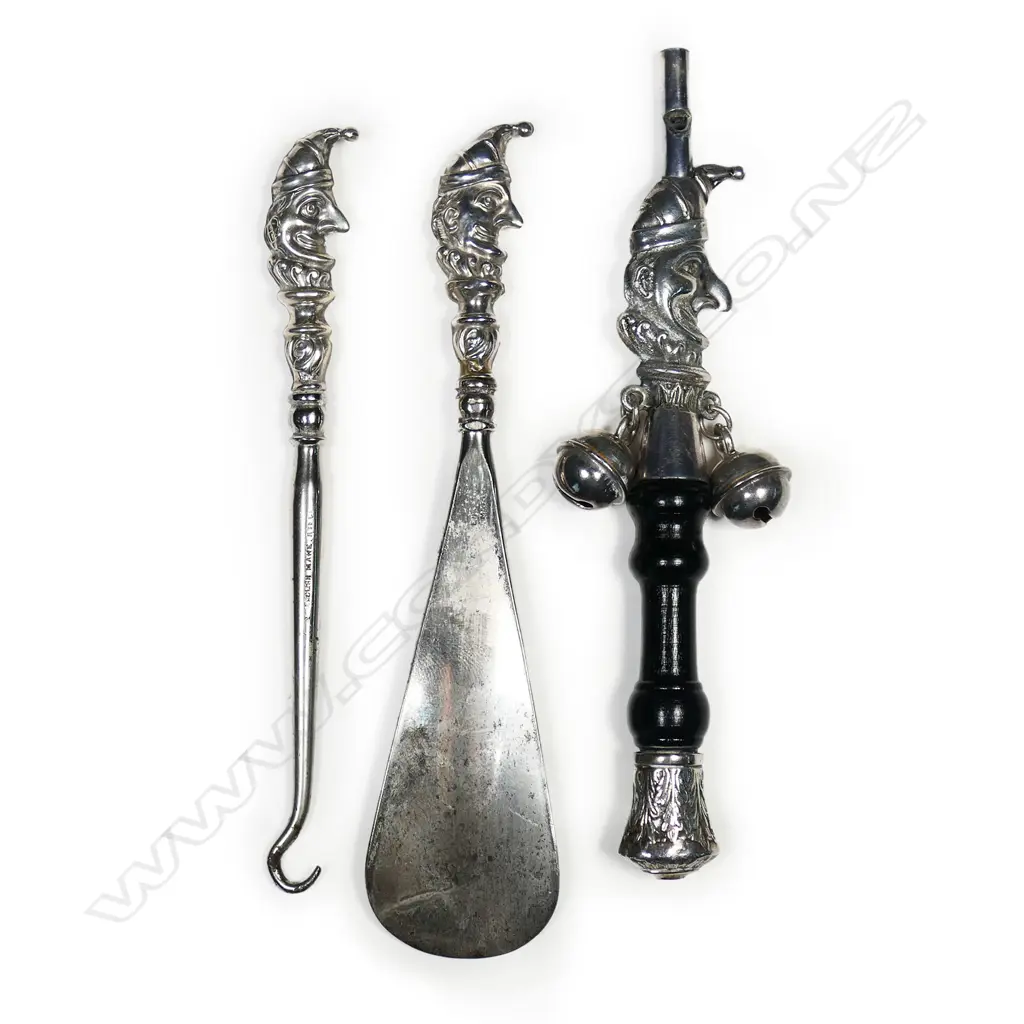 An Edwardian silver Mr. Punch set, Image 1++