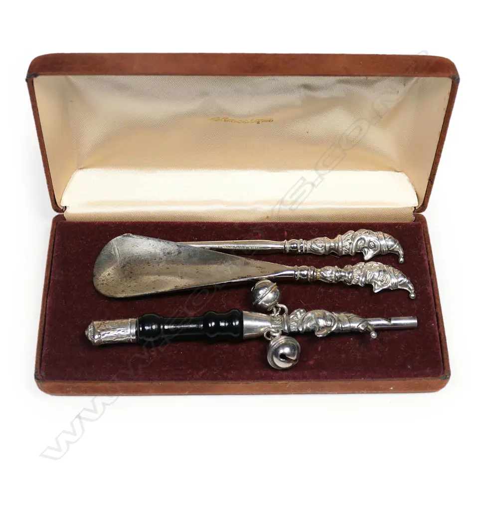 An Edwardian silver Mr. Punch set, Image 1++