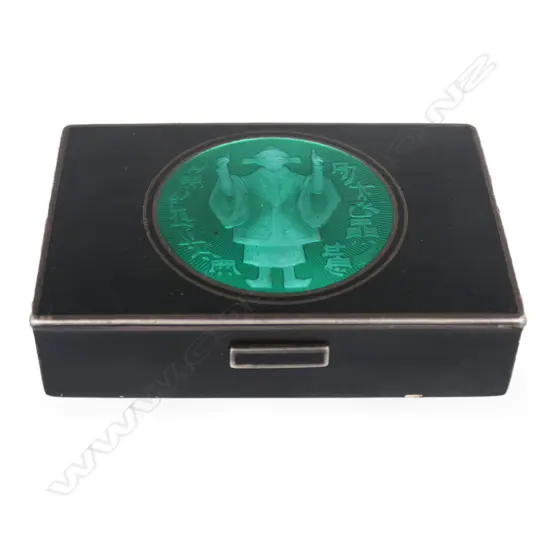 A c1900 European silver and enamel snuff box,