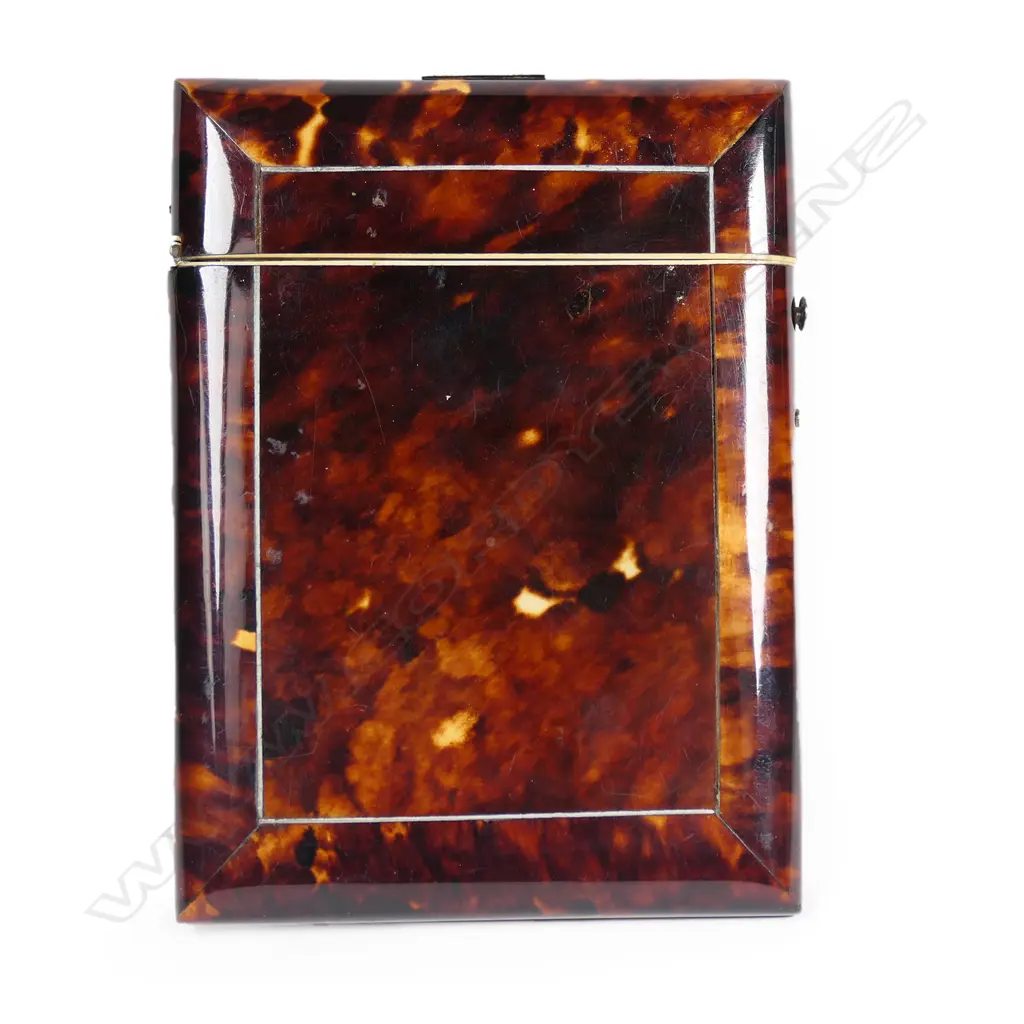 A Victorian tortoiseshell card case, Image 1++