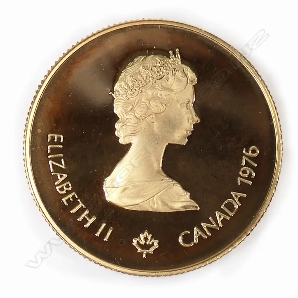 22ct gold 1976 proof Canadian Montreal Olympic coin, Image 1++