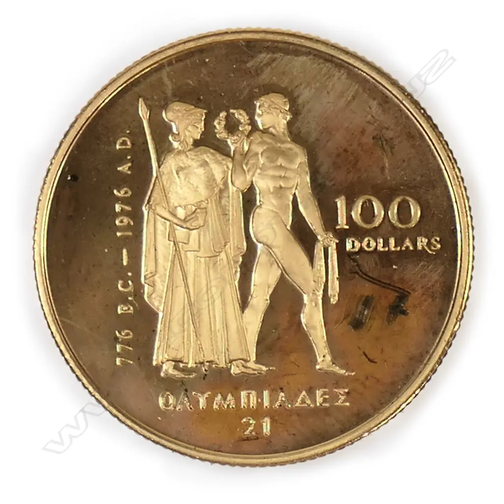 22ct gold 1976 proof Canadian Montreal Olympic coin, Image 1++