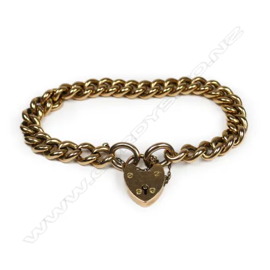 A c1900 15ct rose gold curb link bracelet,