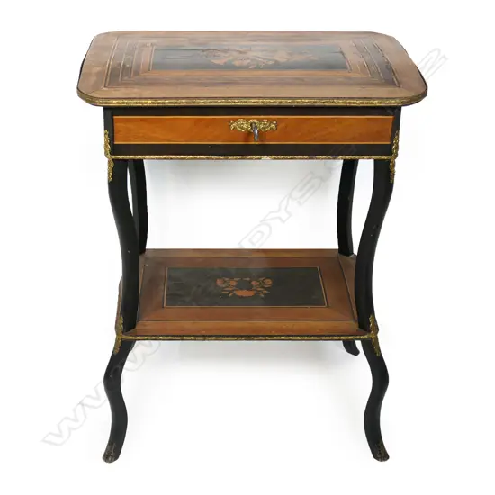 A late 1800s French vanity chest on stand,