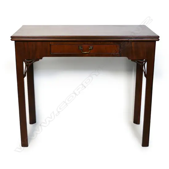 A George III mahogany Chinese Chippendale style supper table,