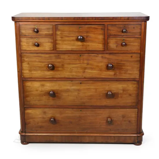 A Victorian mahogany scotch chest,