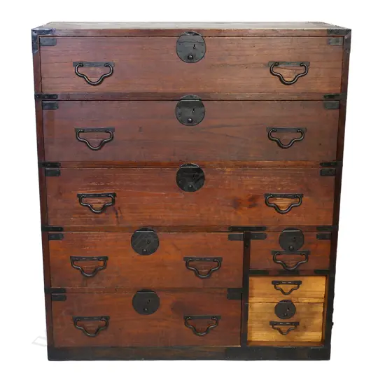 A c1900 Japanese tansu chest,