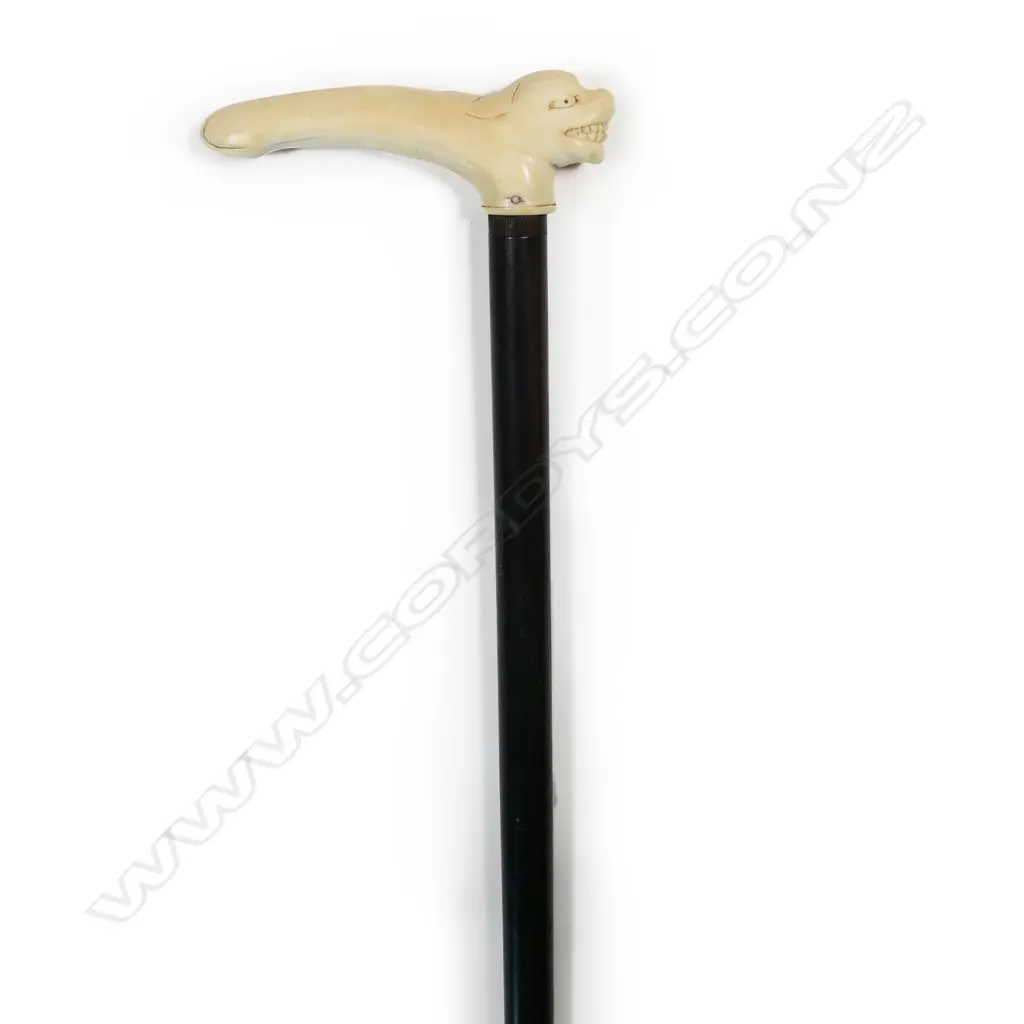 A vintage ebony walking cane, Image 1++