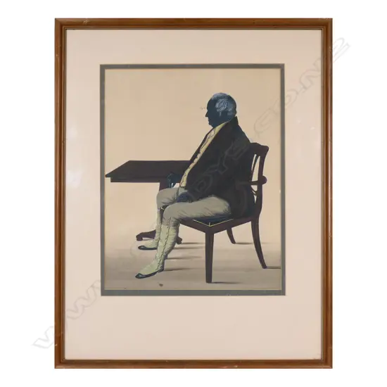 Artist Unknown, early 19thC silhouette portrait of a Gentlemen,