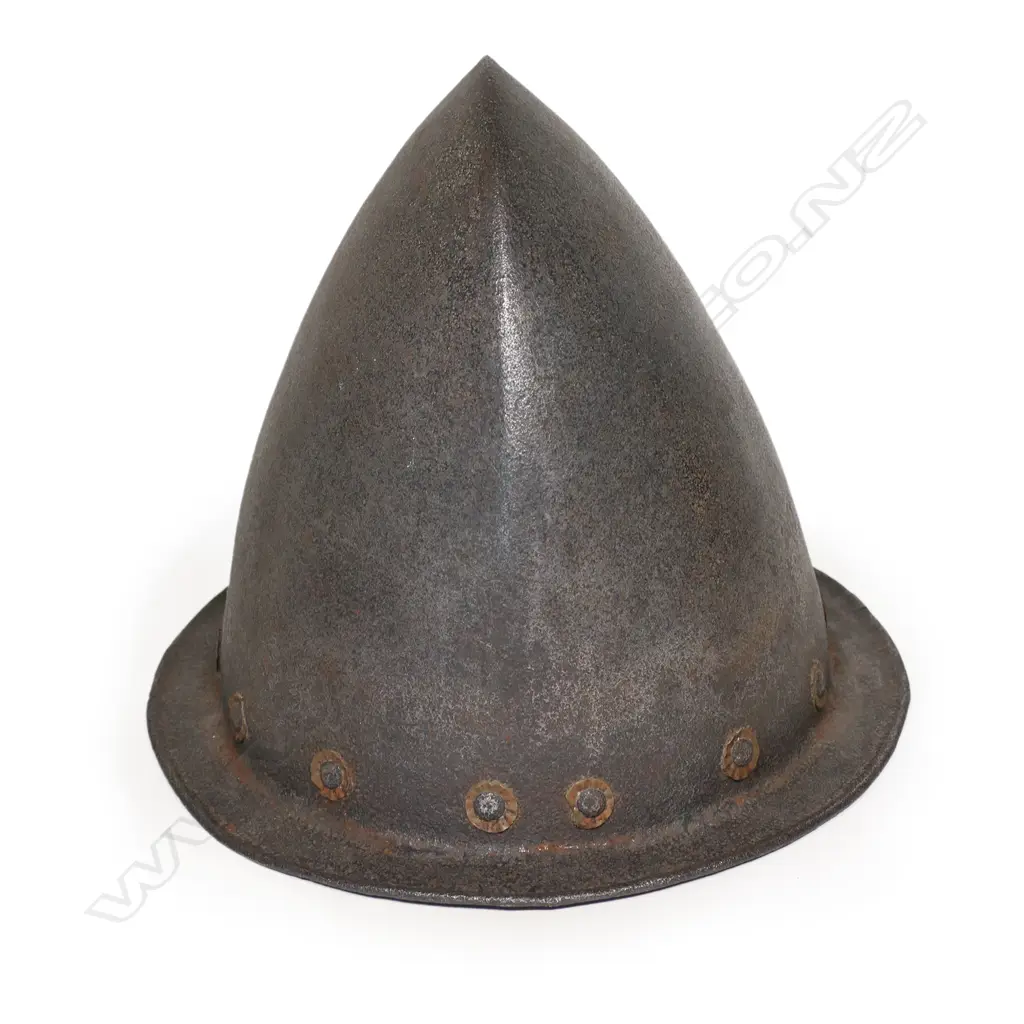 A 17thC Italian steel cabasset helmet, Image 1++