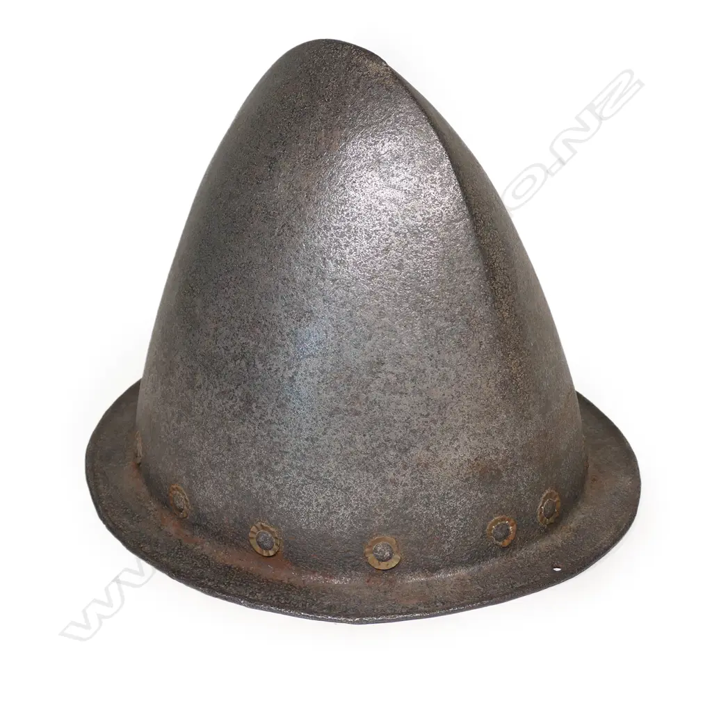 A 17thC Italian steel cabasset helmet, Image 1++
