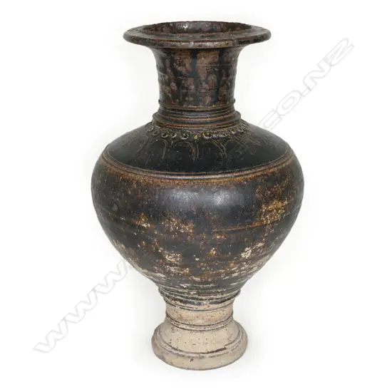 A reputedly 12thC Khmer baluster jar,