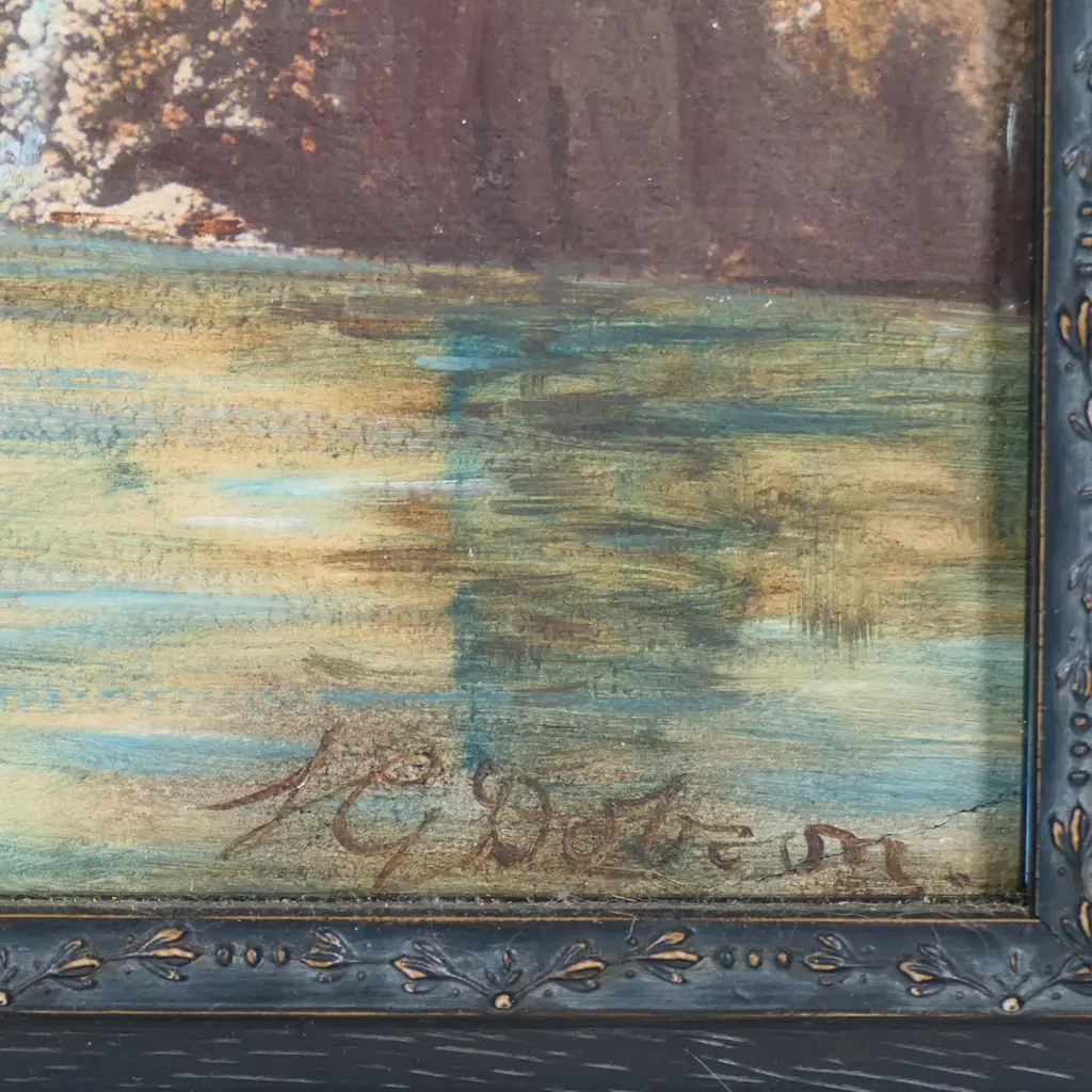 A pair of large format hand-coloured Pink and White Terraces photographs, Image 1++