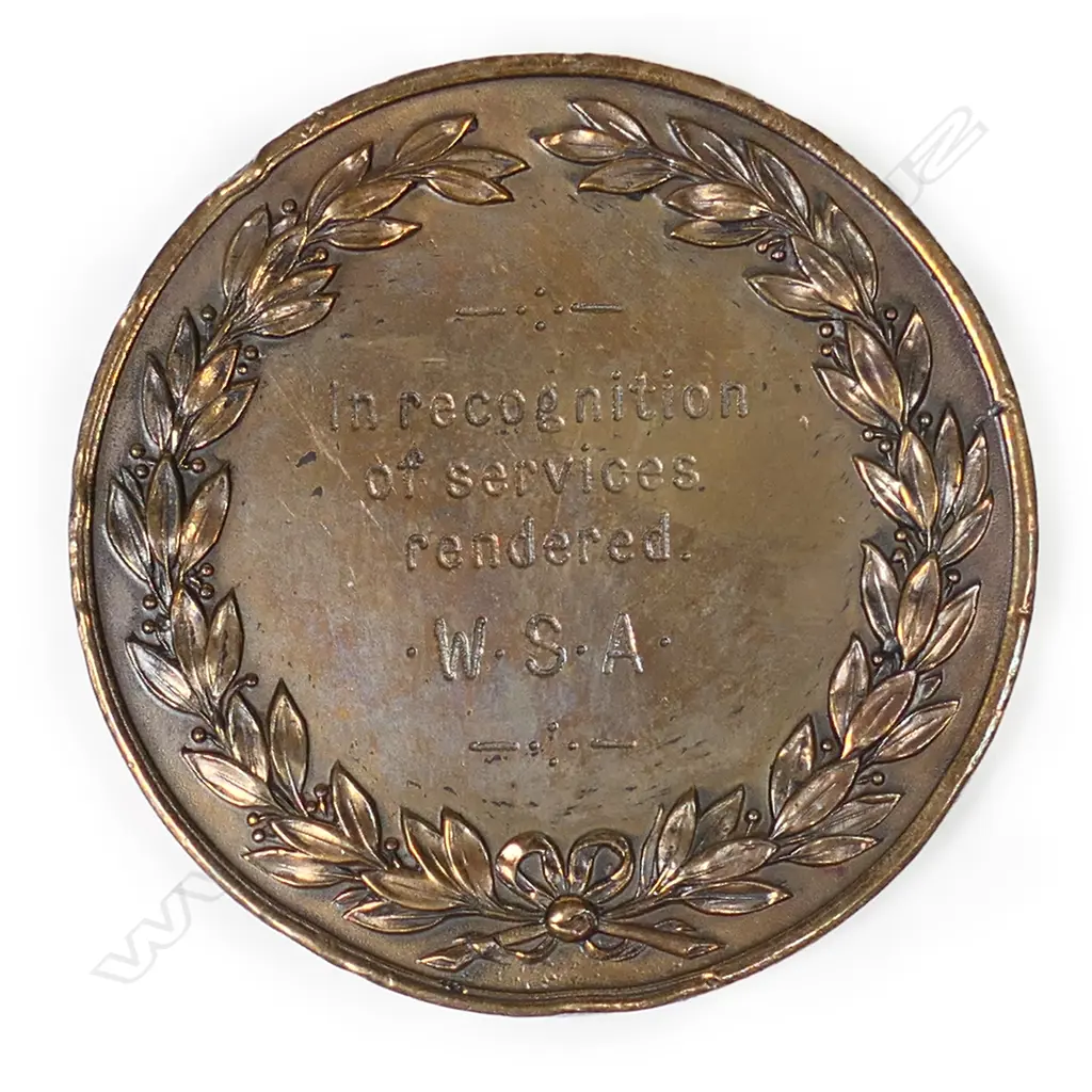 Adele Younghusband historical 1936 bronze medallion from the Waikato Society of Arts, Image 1++