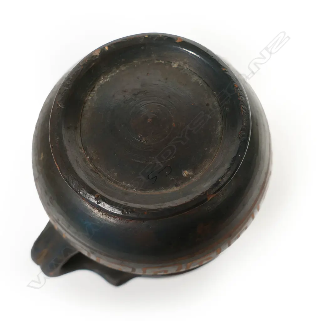 Greek black glazed pottery mug, Image 1++