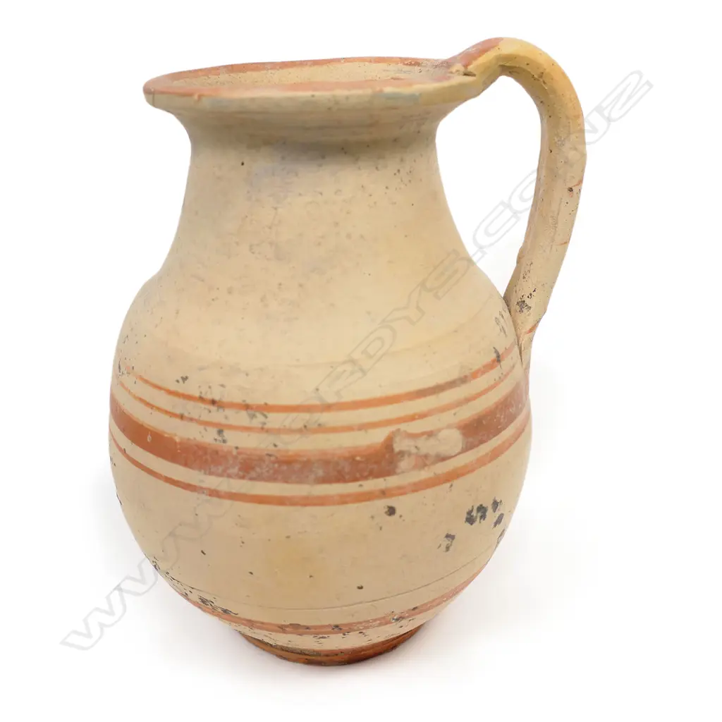 Greek Daunian pottery jug, 4th Century B C. Image 1++