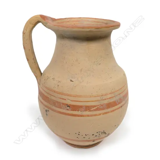 Greek Daunian pottery jug, 4th Century B C.