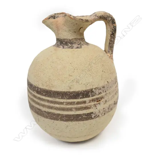 Cypriot bichrome pottery jug, Iron Age,