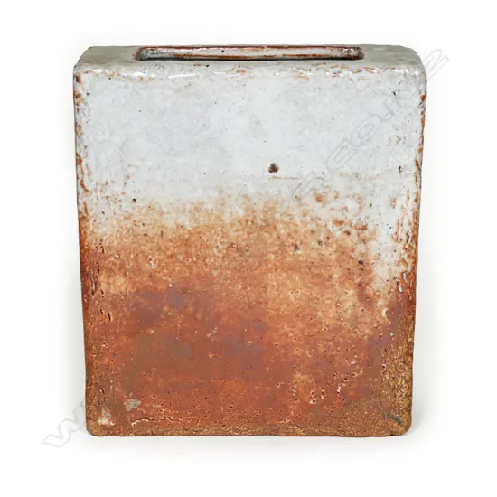 Len Castle slab form shino vase,