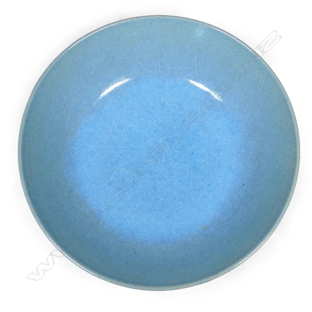 Len Castle blue glaze shallow bowl, Image 1++