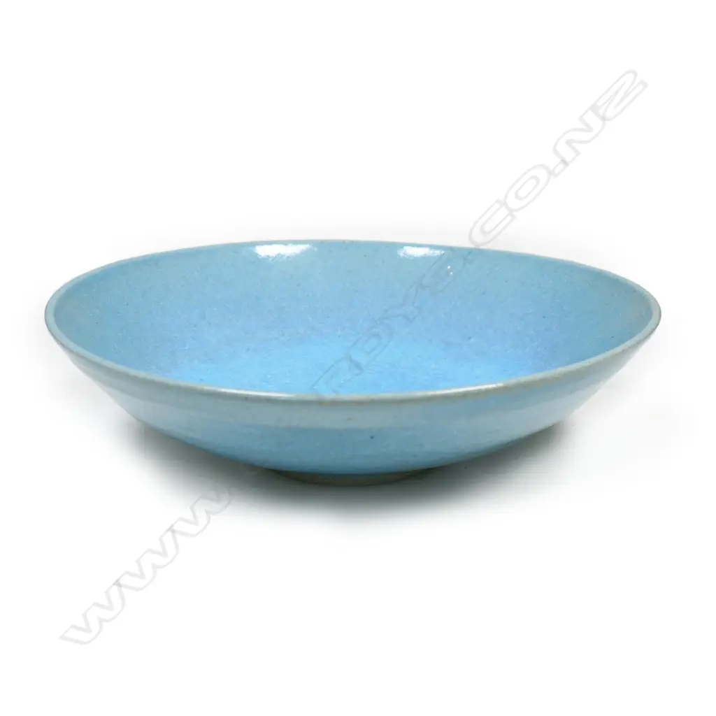 Len Castle blue glaze shallow bowl, Image 1++